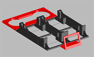 fertiges 3D Model zur Aufbewahrung von Filament Rollen. Inlay für eine Dose